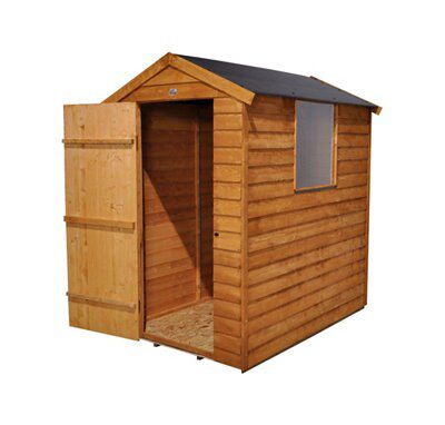 Forest Garden Forest Apex Natural timber Shed with floor & 1 window - Assembly service included