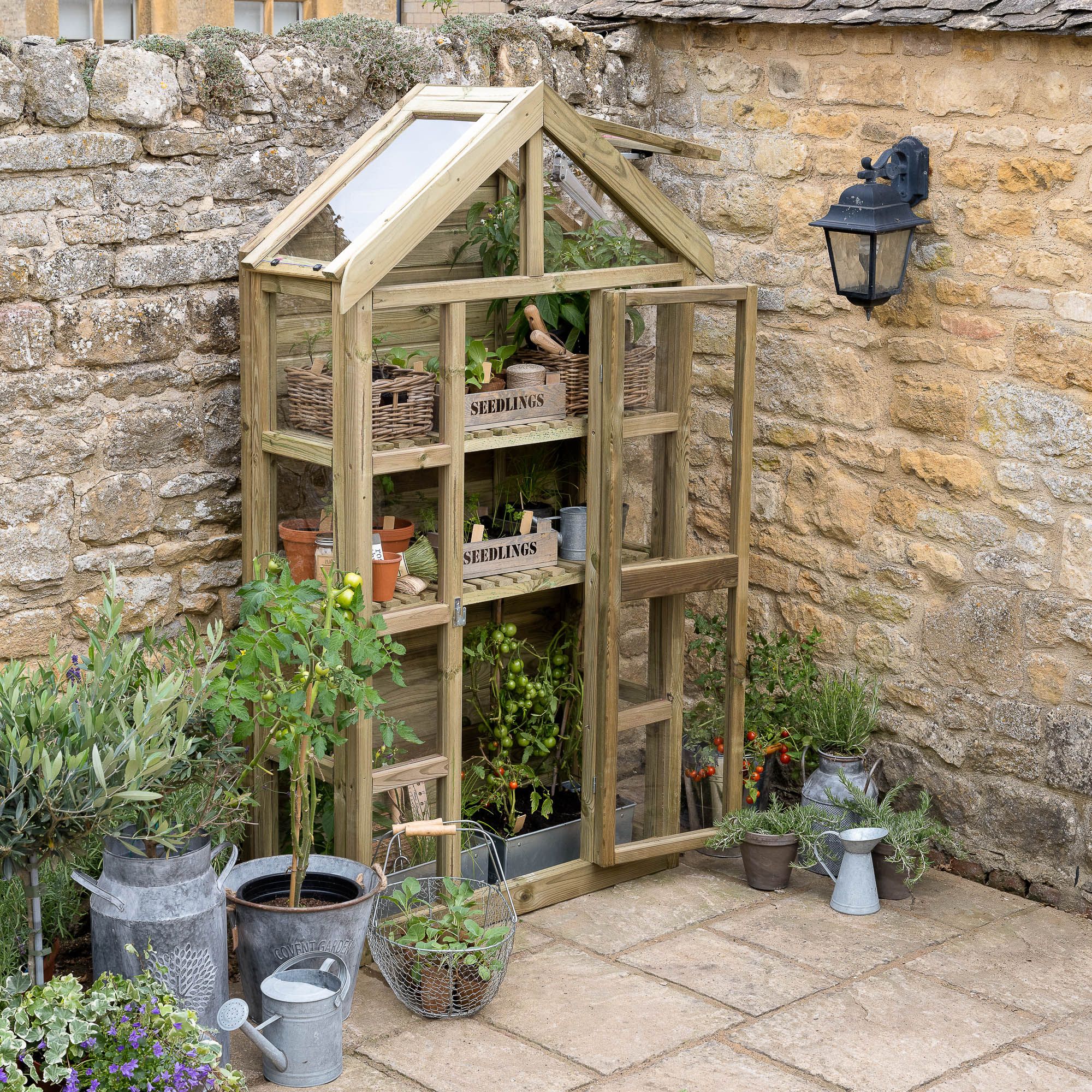 Forest Garden Georgian wall Greenhouse with Auto vent | DIY at Bu0026Q