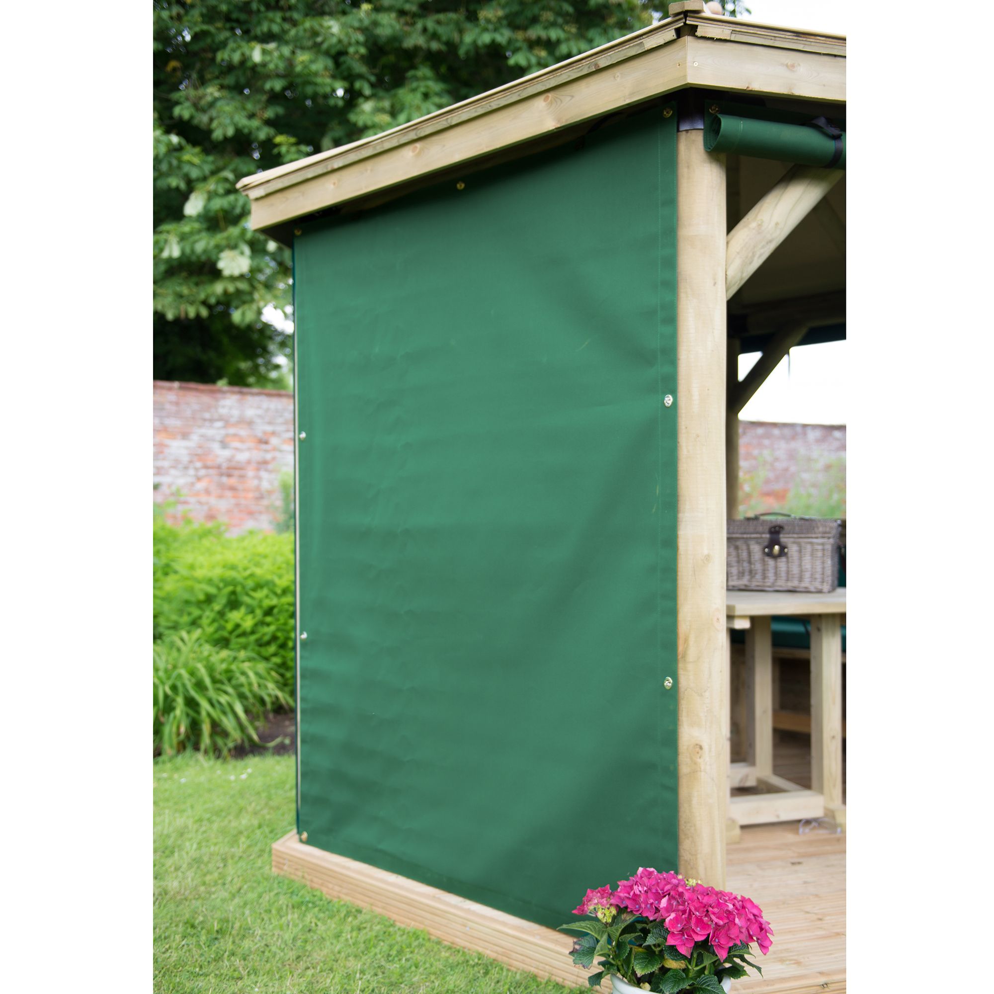 Forest Garden Green Side curtain, Pack of 8 (W)5100mm