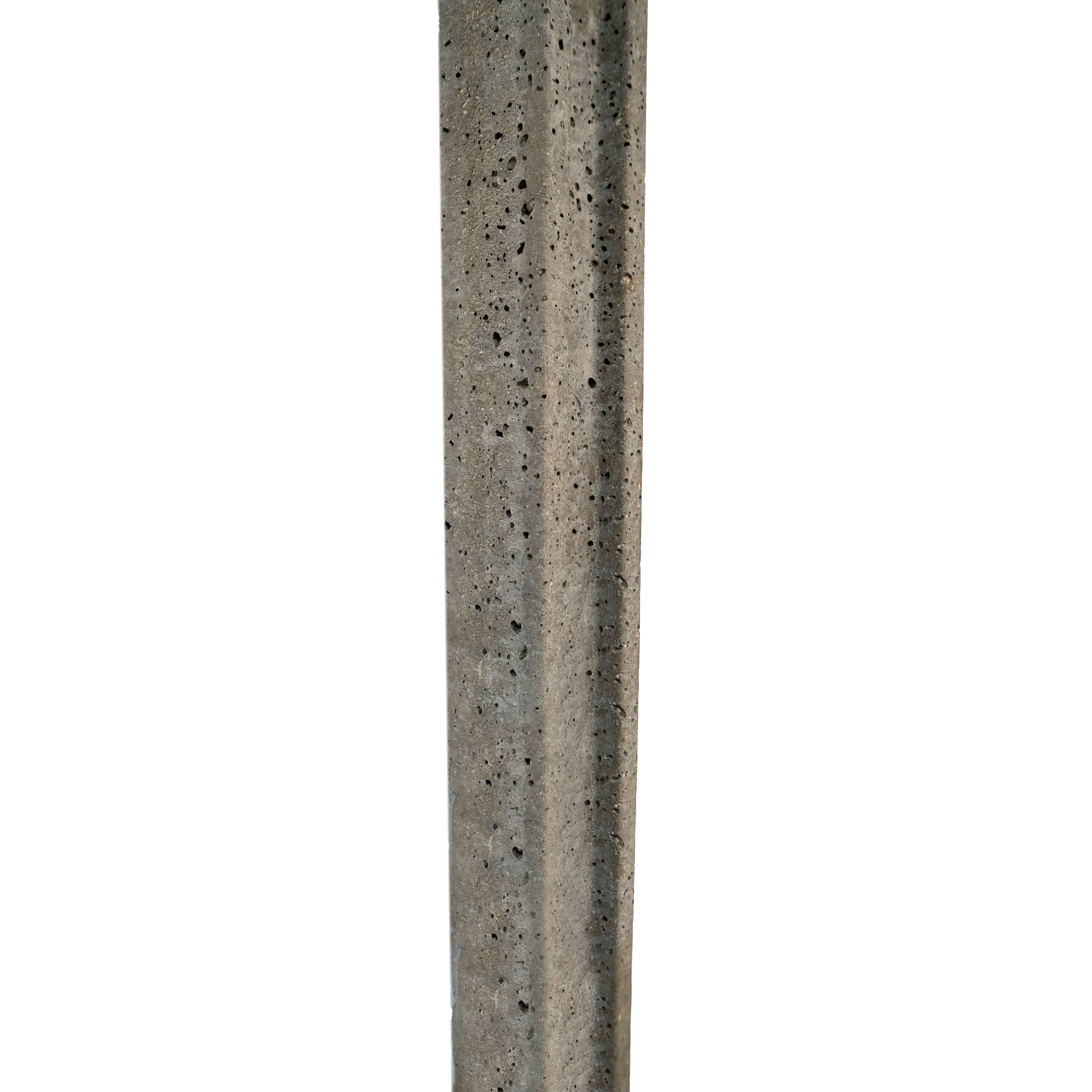 Forest Garden Grey Slotted Rectangular Concrete Gate & fence post (H)0 ...