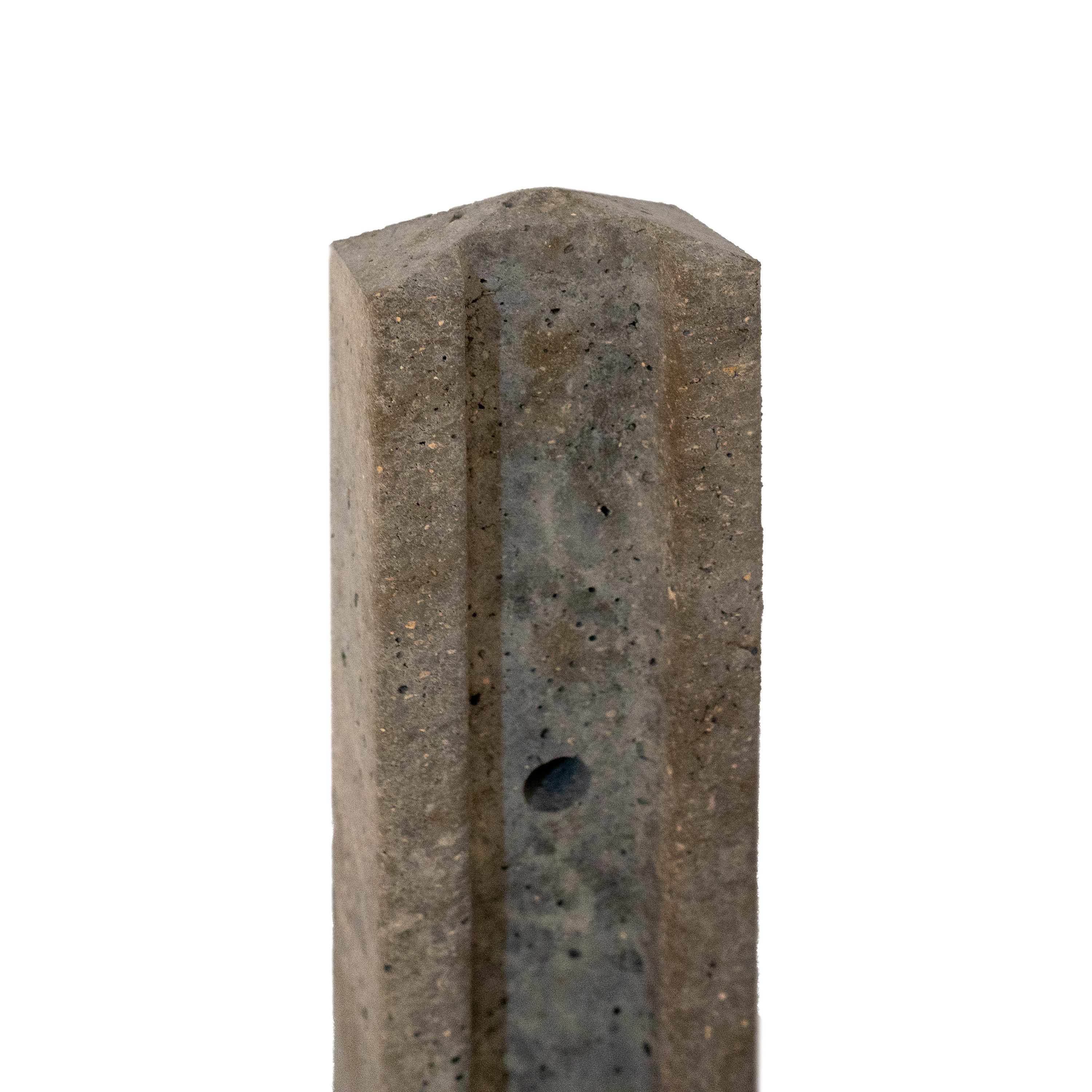 Forest Garden Grey Slotted Rectangular Concrete Gate & fence post (H)0 ...