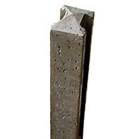 Forest Garden Grey Square Concrete Fence post (H)1.75m (W)90mm