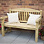 Forest Garden Harvington Natural timber Wooden Non-foldable Bench 123cm(W) 96cm(H)