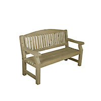 Forest Garden Harvington Natural timber Wooden Non-foldable Bench 152cm(W) 96cm(H)