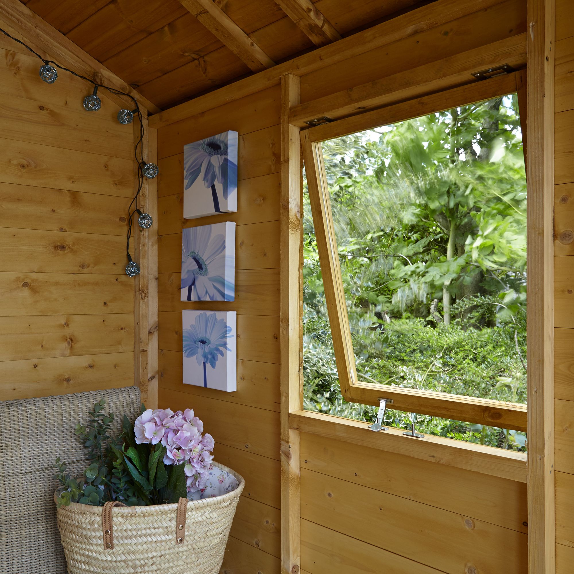 Forest Garden Hollington 8x8 ft with Double door & 4 windows Apex Summer house (H)2290mm x (W)2530mm - Assembly service included
