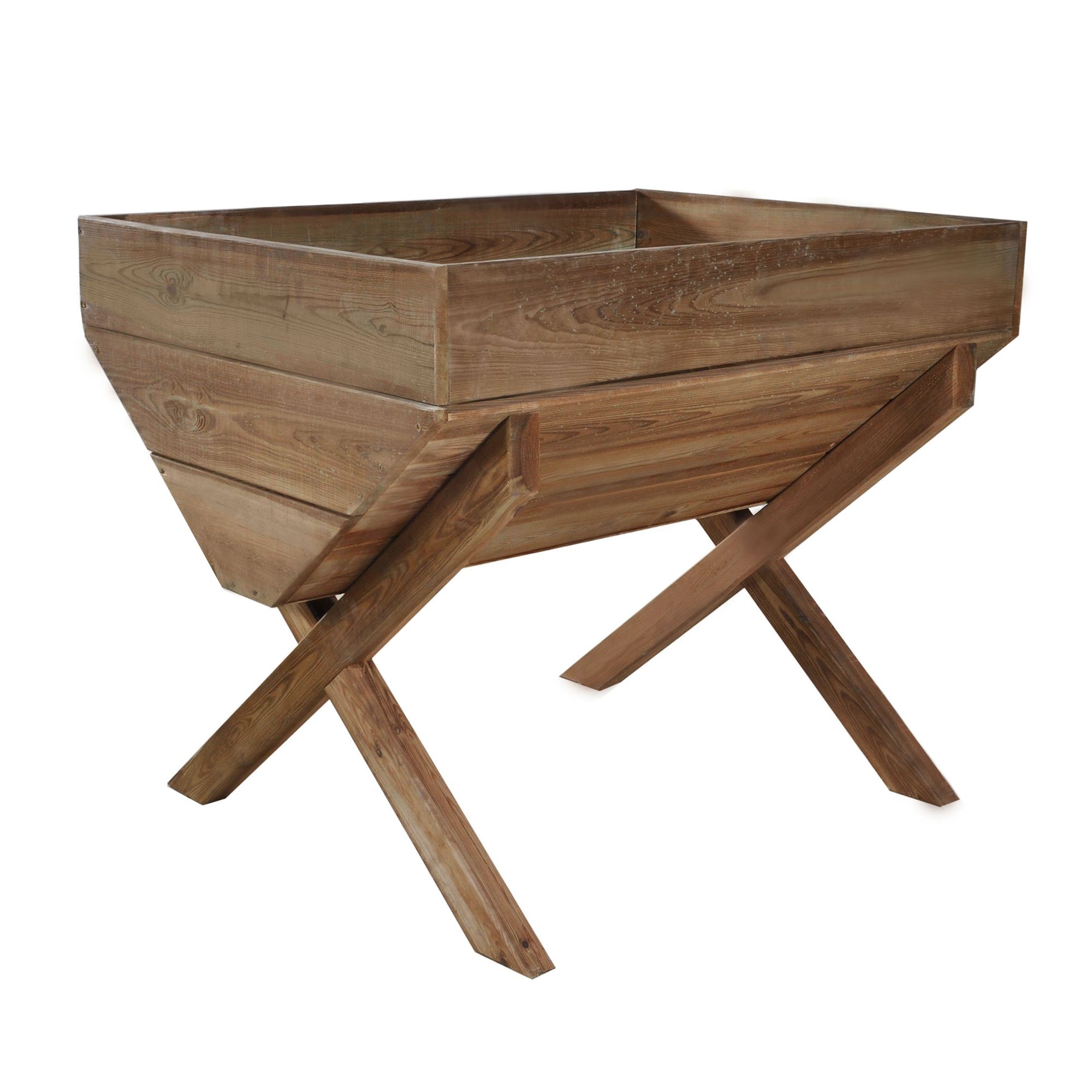 Forest Garden Kitchen Garden Wooden Rectangular Planter (H)80.7cm (W)100cm