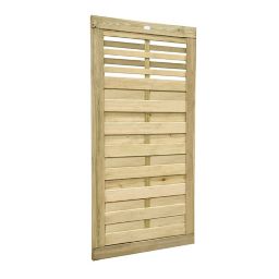 Forest Garden Kyoto Wood Slatted Gate, (H)1.8m (W)0.9m
