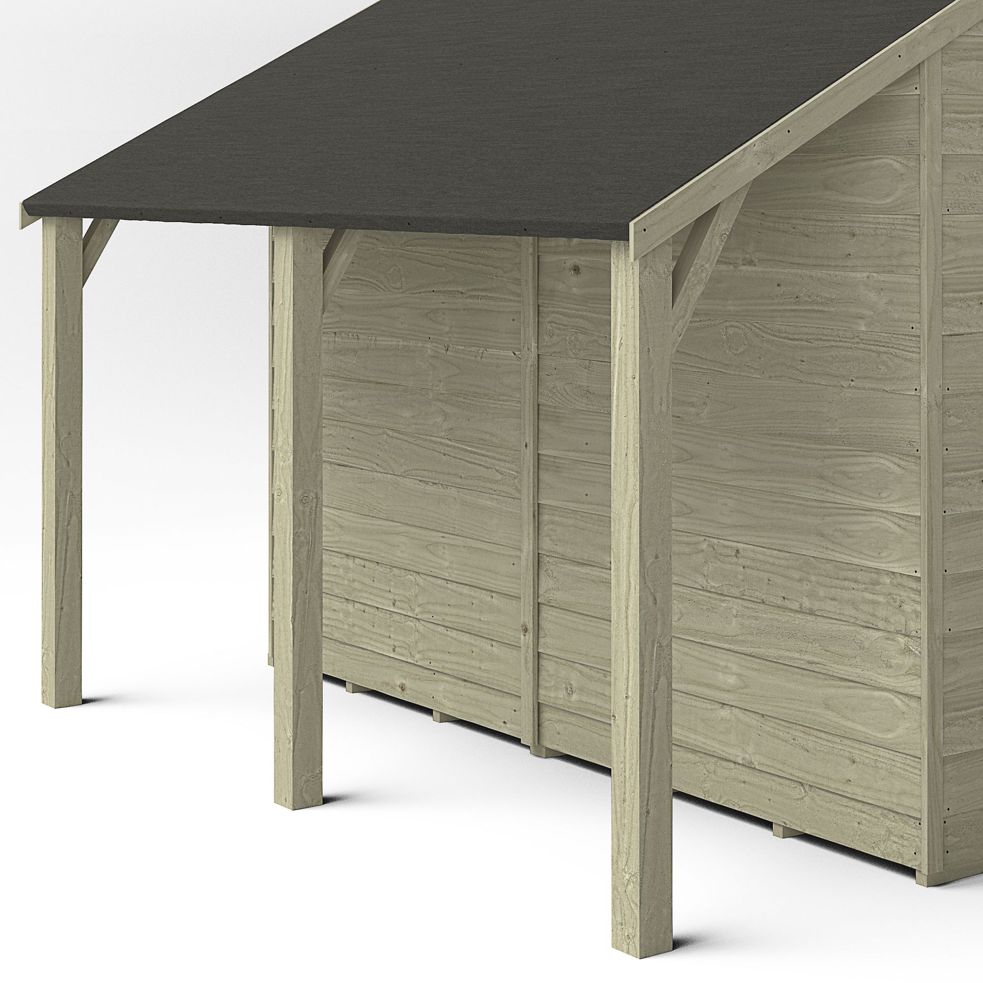 Forest Garden Lean to shed kit, (H)1604mm (W)2416mm (D)681mm - Assembly required