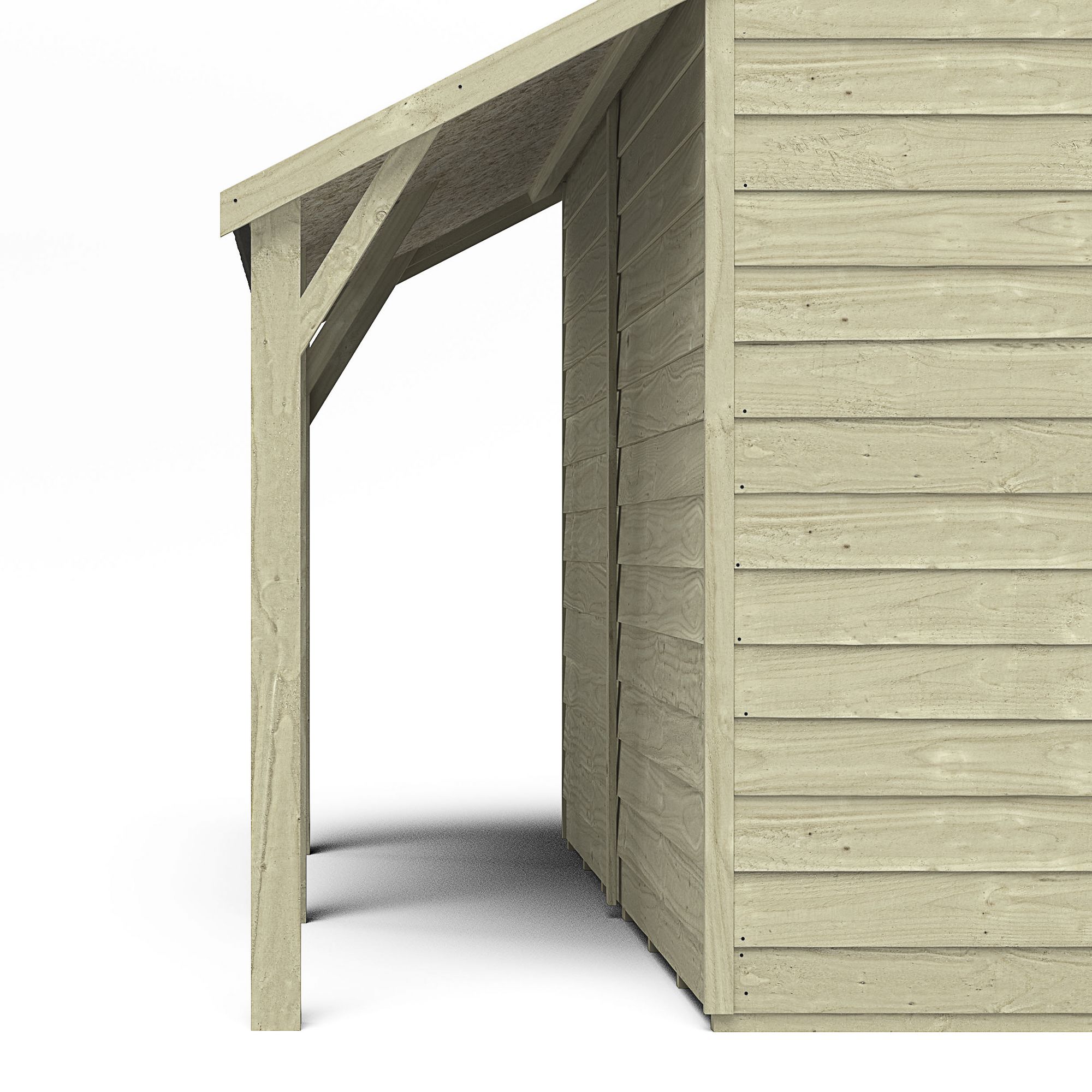 Forest Garden Lean to shed kit, (H)1604mm (W)2416mm (D)681mm - Assembly required