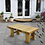 Forest Garden Low sleeper natural timber Wooden Rectangular Table