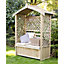 Forest Garden Lyon Lattice Arbour, (H)2000mm (W)1560mm (D)670mm - Assembly required
