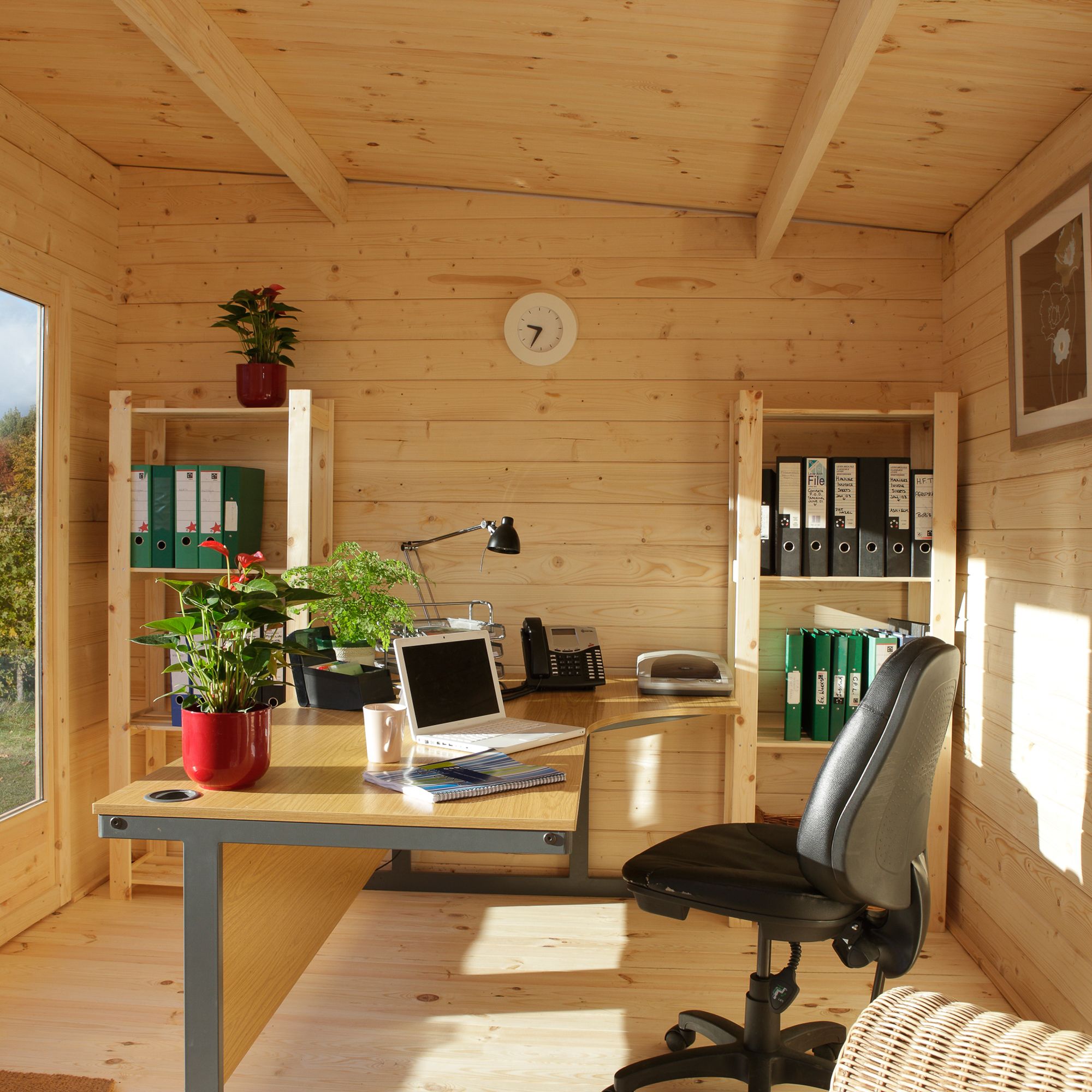 Forest Garden Melbury 4x3 ft Toughened glass with Double door & 2 windows Pent Wooden Cabin - Assembly service included