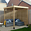 Forest Garden Modular Square Pergola, (H)2045mm (W)1970mm with 2 pairs of screens