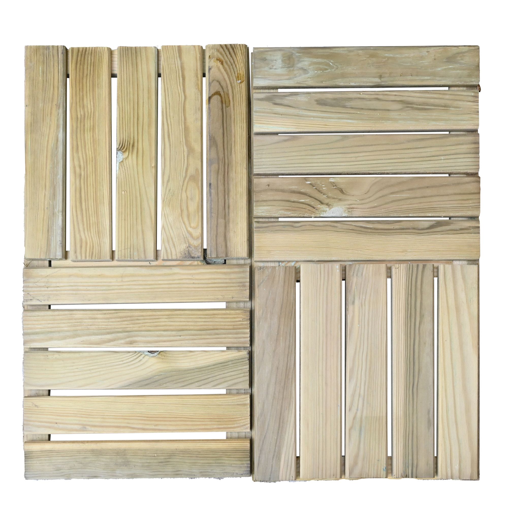 Forest Garden Natural Timber Deck tile (L)50cm (W)22.5cm (T)27mm