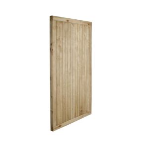 Forest Garden Noise reduction Wood Slatted Gate, (H)1.8m (W)0.9m