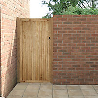 Forest Garden Noise reduction Wood Slatted Gate, (H)1.8m (W)0.9m