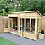Forest Garden Oakley 10x6 ft with Double door & 5 windows Pent Wooden Summer house (Base included)
