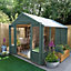 Forest Garden Oakley 10x8 ft with Double door & 6 windows Apex Wooden Summer house