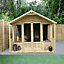 Forest Garden Oakley 12x8 ft with Double door & 6 windows Apex Wooden Summer house - Assembly service included