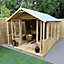 Forest Garden Oakley 12x8 ft with Double door & 6 windows Apex Wooden Summer house (Base included)