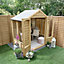 Forest Garden Oakley 6x4 ft with Double door & 4 windows Apex Wooden Summer house (Base included)