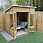 Forest Garden Oakley 7x5 ft with Double door & 3 windows Pent Wooden Summer house - Assembly service included