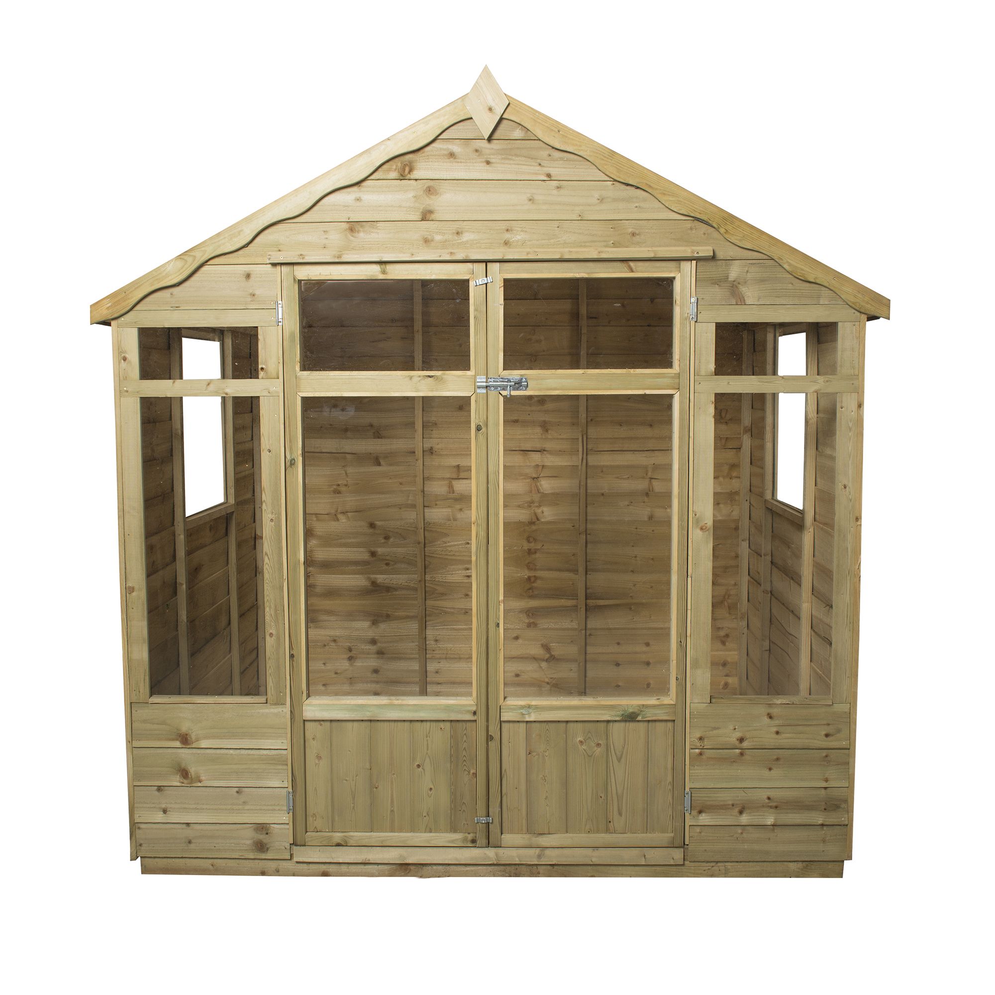 Forest Garden Oakley 7x5 ft with Double door & 4 windows Apex Summer house (H)2210mm x (W)2320mm - Assembly service included