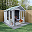 Forest Garden Oakley 7x7 ft with Double door & 4 windows Apex Wooden Summer house (Base included)