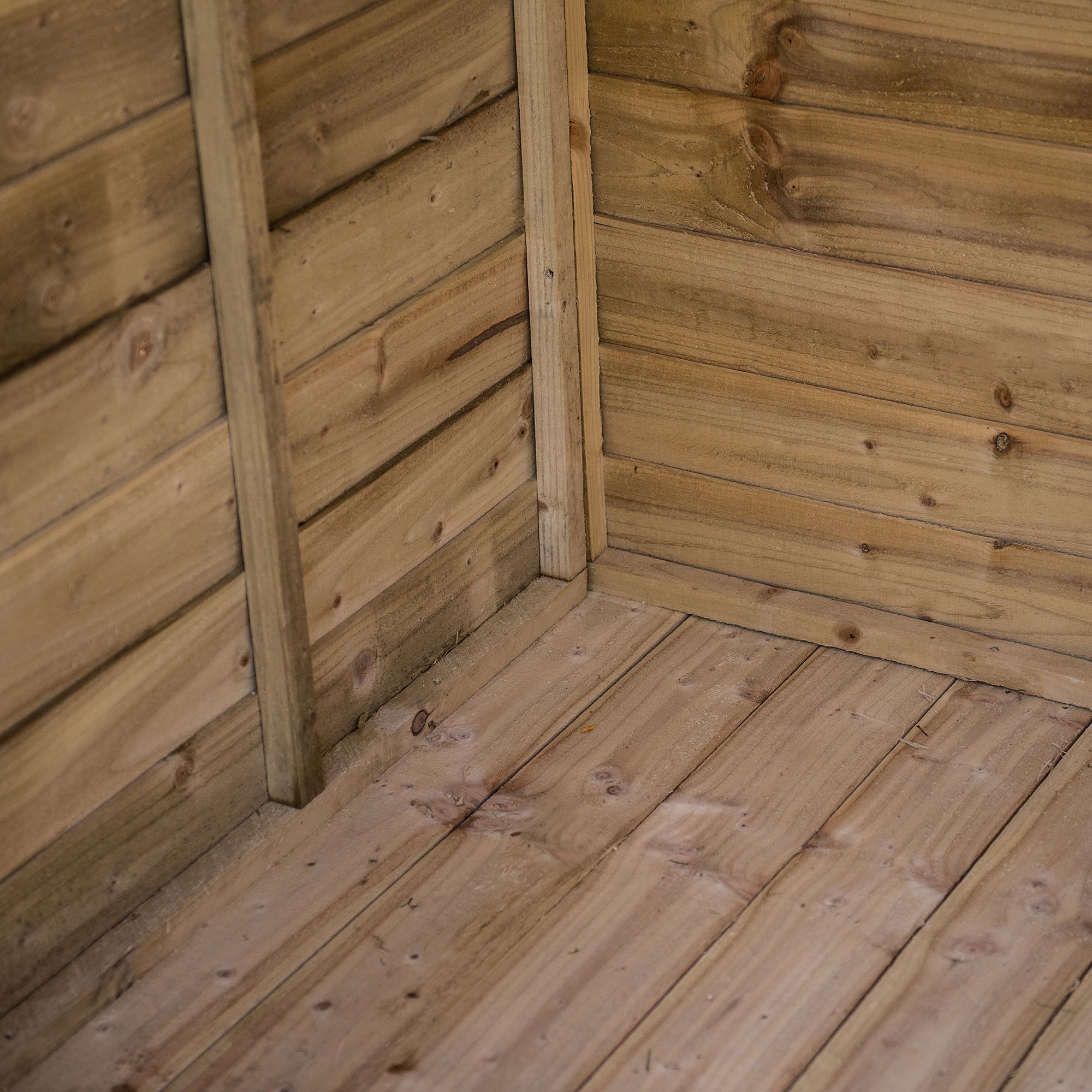 Forest Garden Oakley 7x7 ft with Double door & 6 windows Apex Summer house (H)2210mm x (W)2320mm - Assembly service included