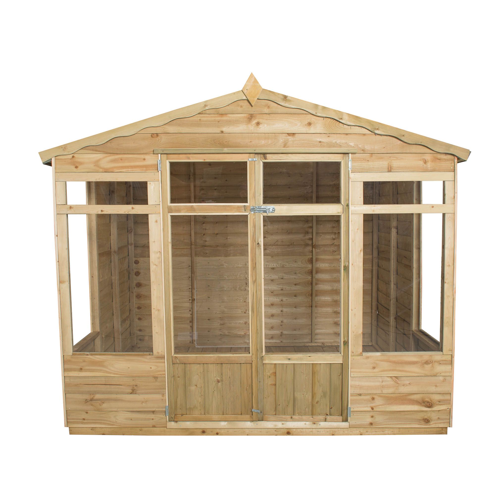 Forest Garden Oakley 7x8 ft with Double door & 4 windows Apex Summer house - Assembly service included
