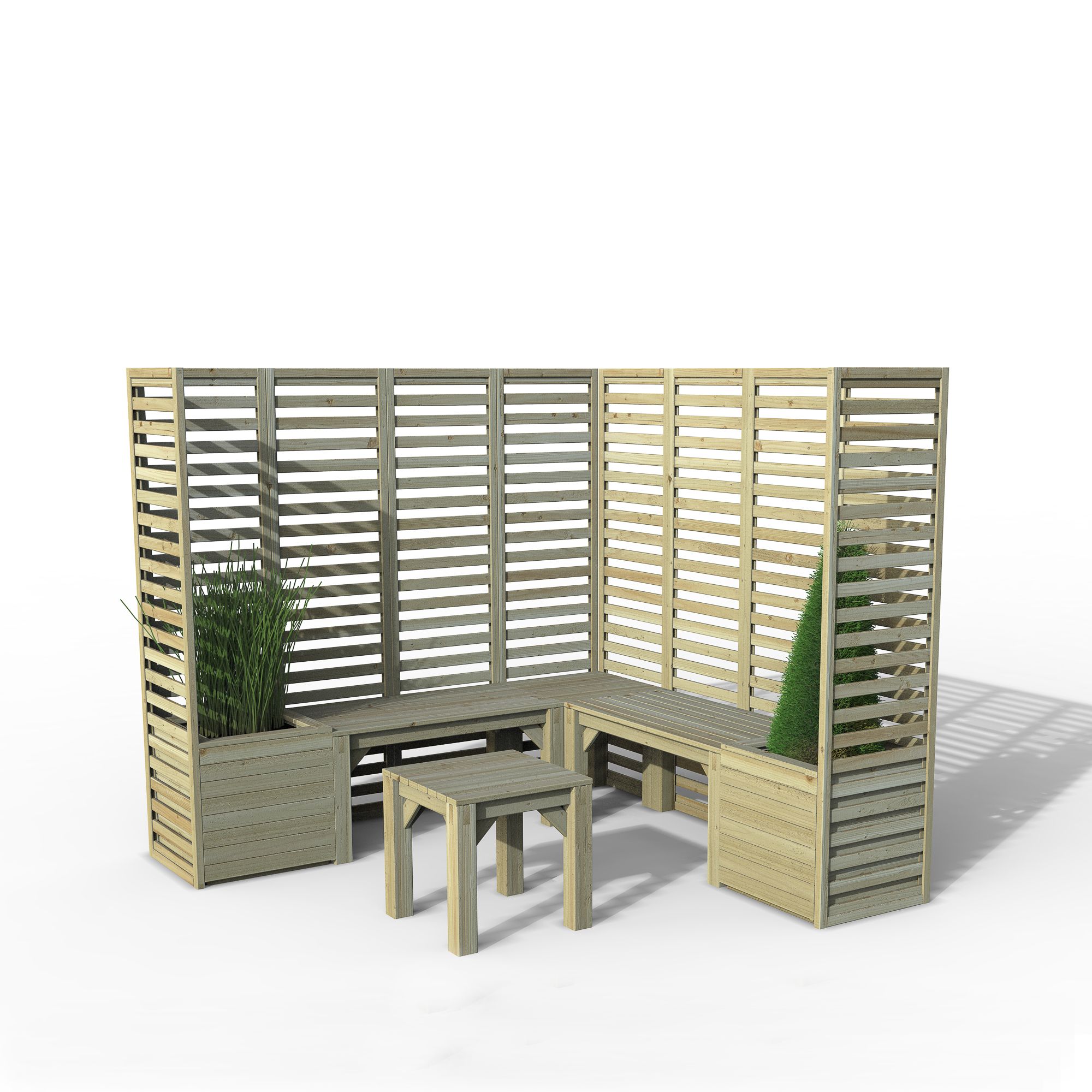 Forest Garden Option 3 Natural 6 Seater Modular Seating (H) 180cm x (W) 206cm