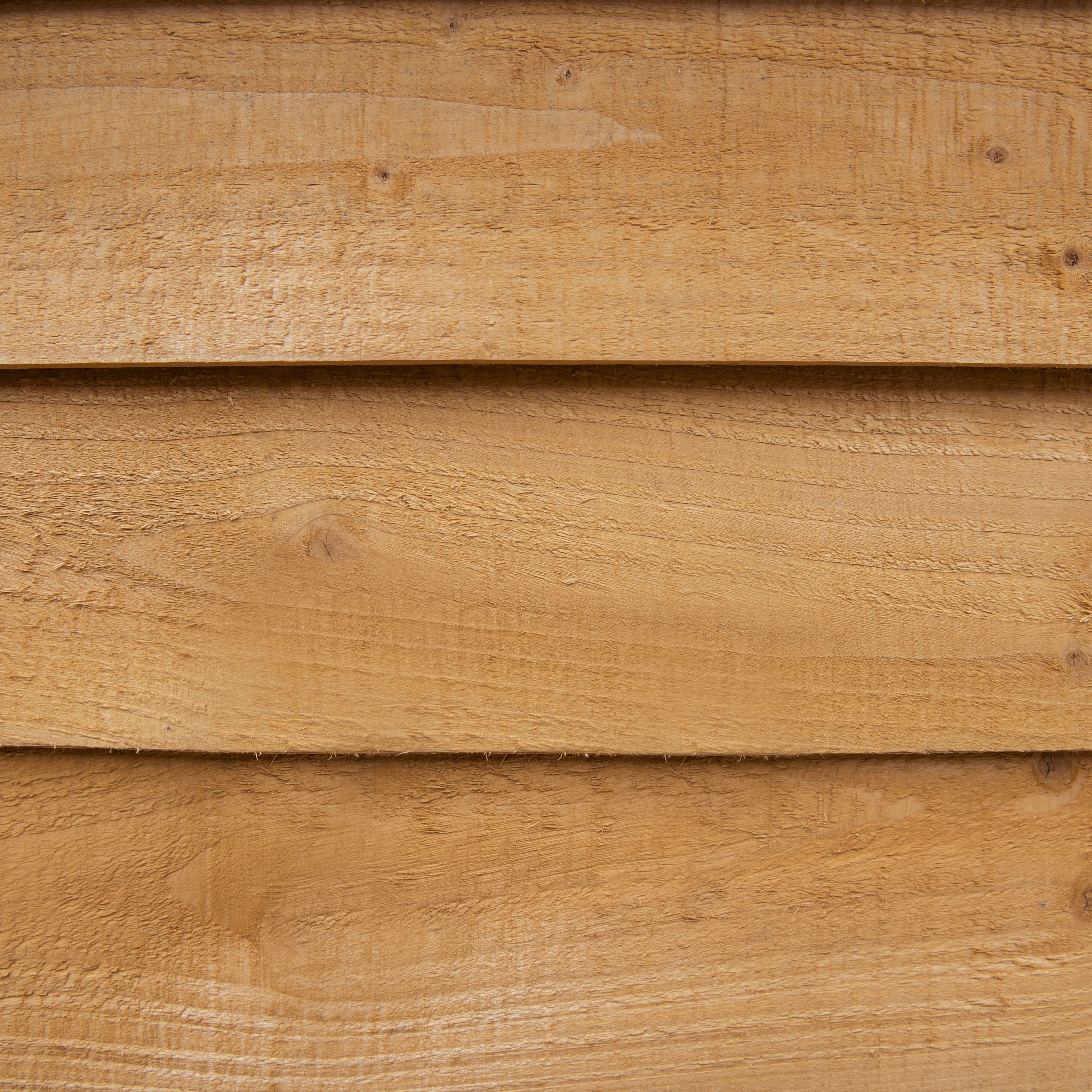 Forest Garden Overlap 4x3 ft Apex Wooden Dip treated Shed with floor (Base included) - Assembly service included
