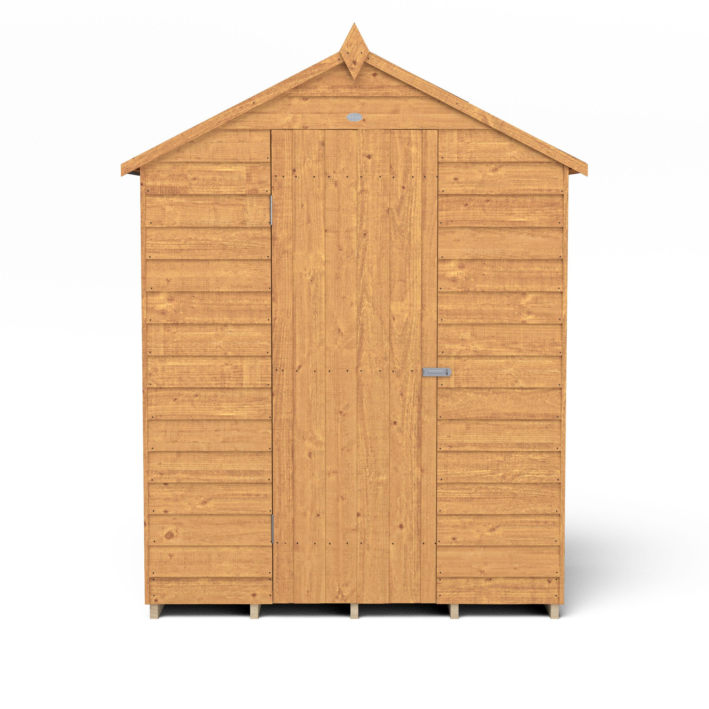 Forest Garden Overlap 5x3 ft Apex Wooden Shed with floor (Base included) - Assembly service included