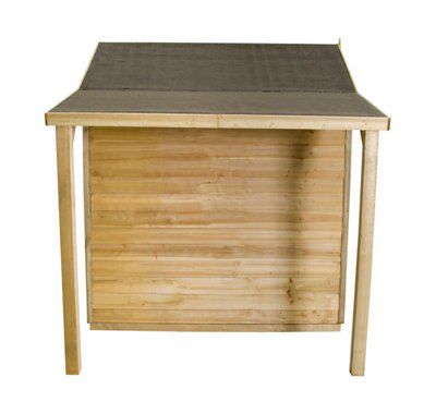 Forest Garden Overlap 6x4 ft Apex Wooden Pressure treated Shed with floor & 1 window