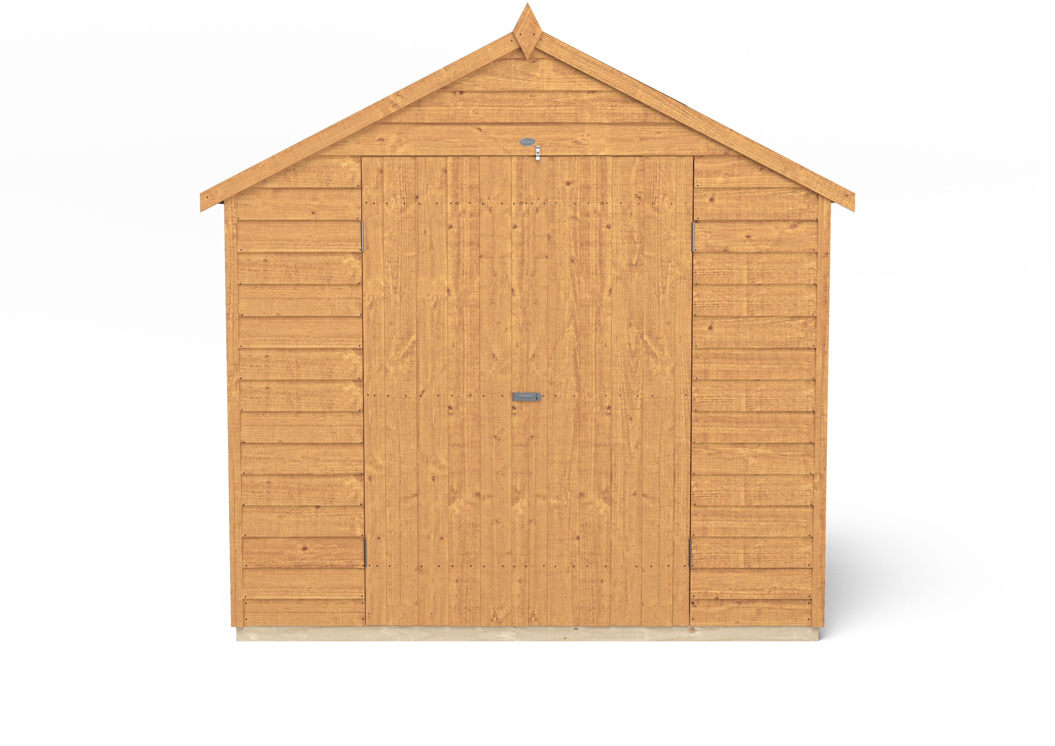 Forest Garden Overlap 7x5 ft Apex Wooden Dip treated 2 door Shed with floor & 1 window - Assembly service included