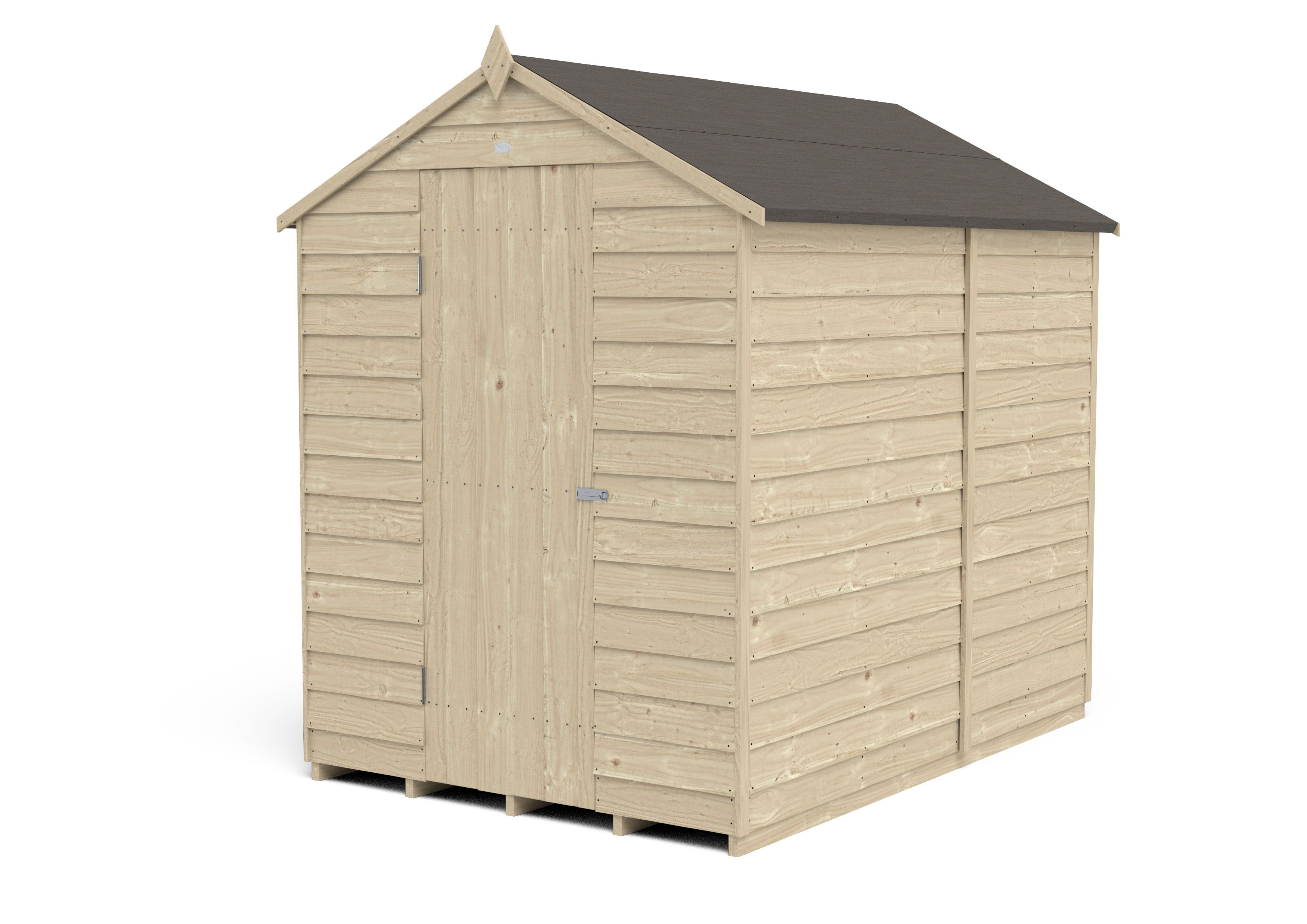 Forest Garden Overlap 7x5 ft Apex Wooden Pressure treated Shed with floor - Assembly service included