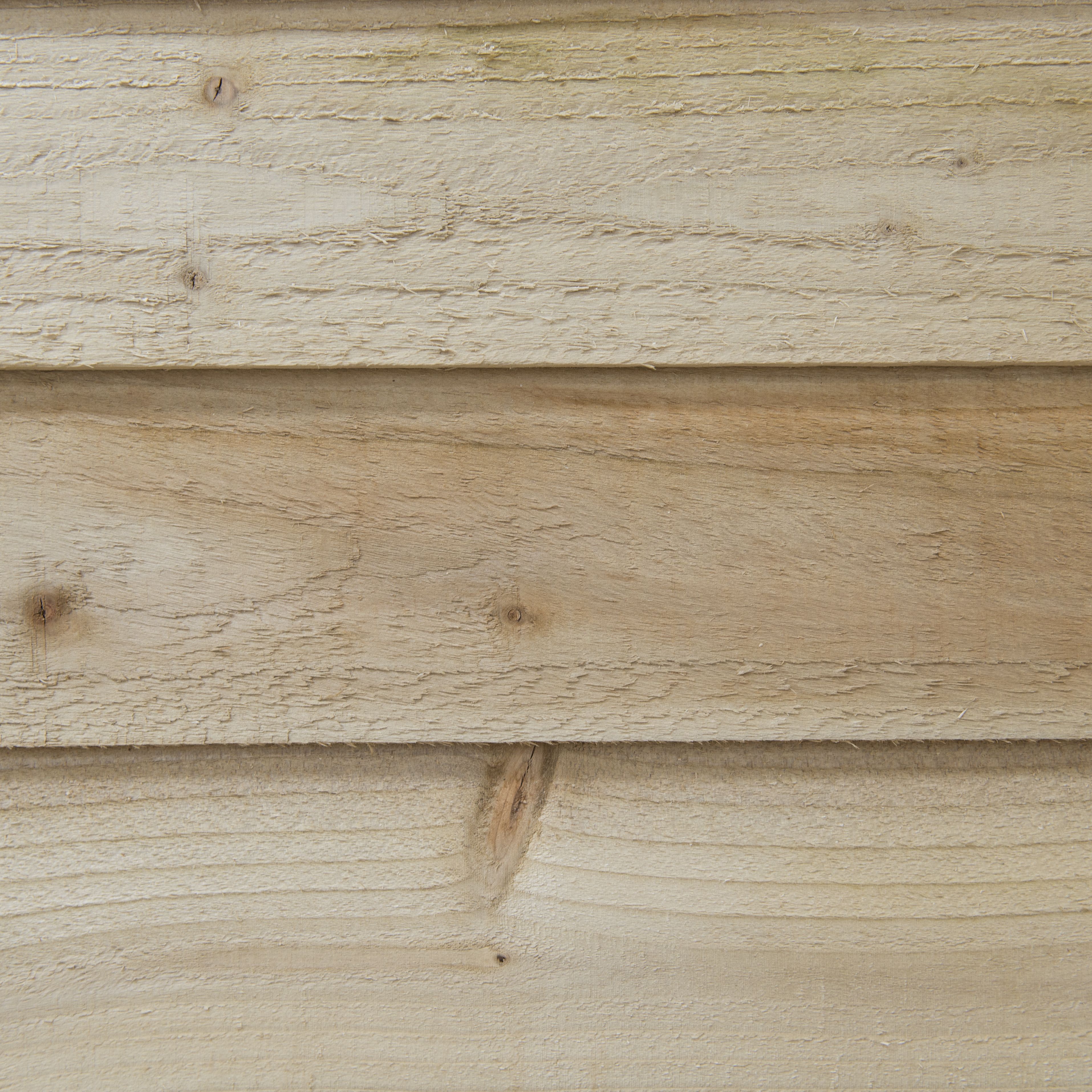 Forest Garden Overlap 7x5 ft Pent Wooden Pressure treated Shed with floor & 2 windows (Base included) - Assembly service included
