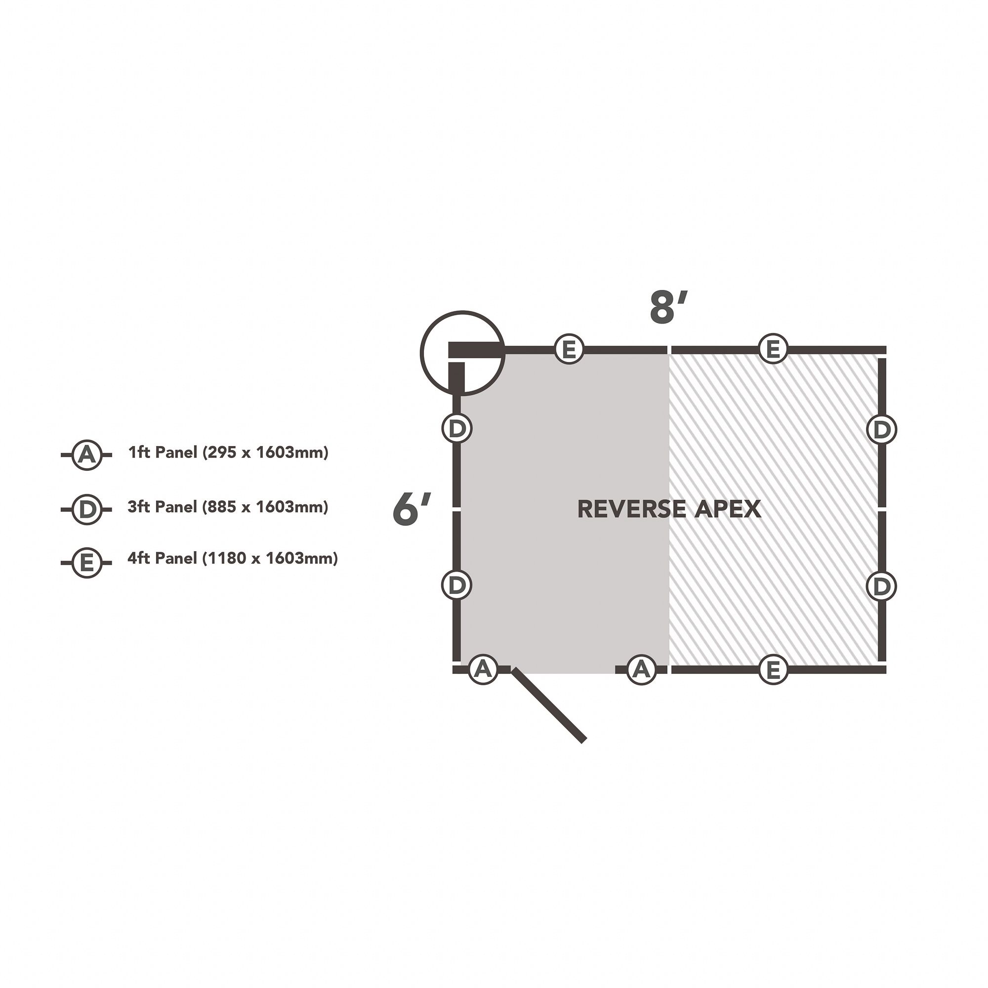 Forest Garden Overlap 8x6 ft Reverse apex Wooden Pressure treated Shed with floor (Base included)
