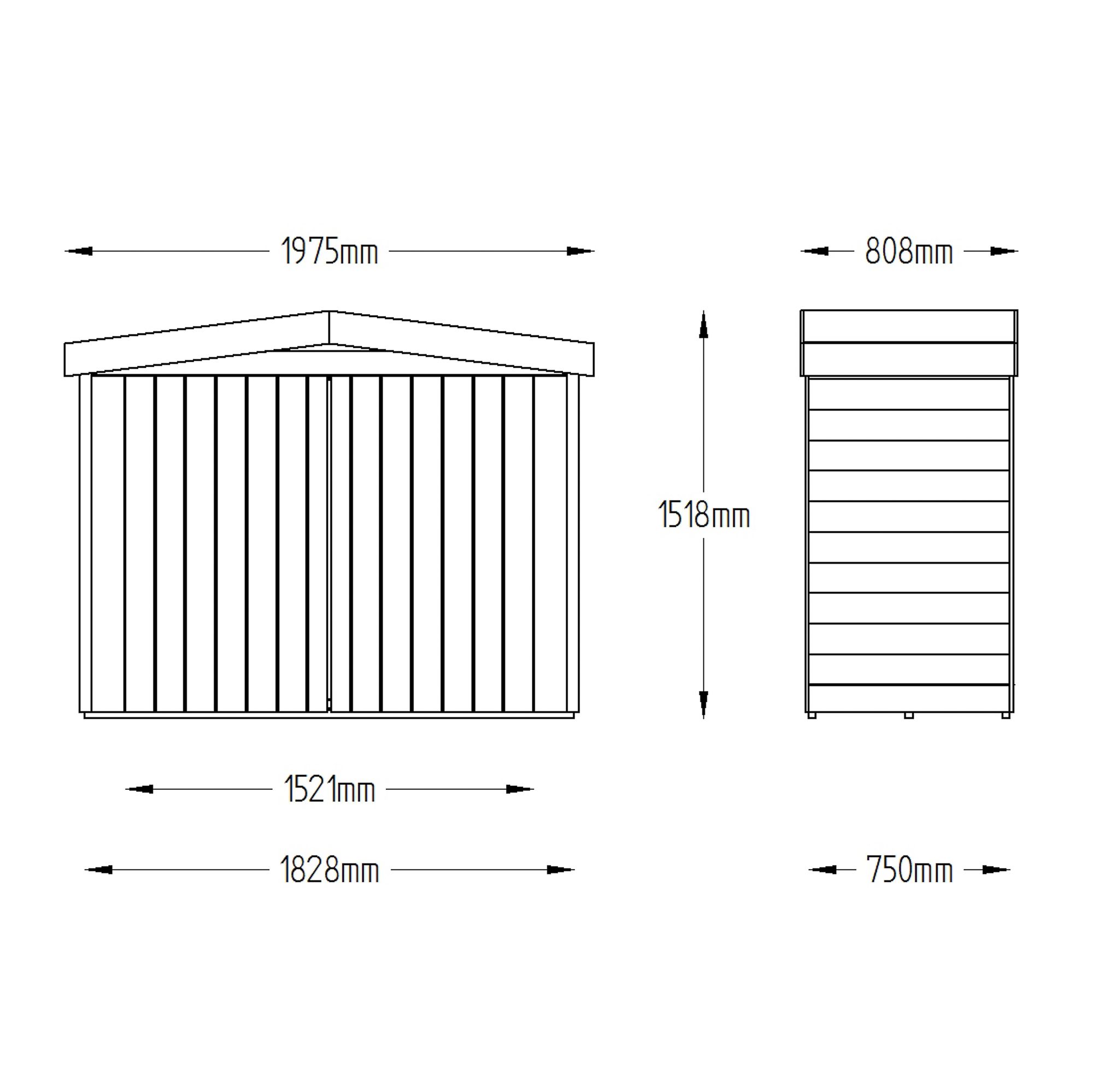 forest garden overlap wooden 6x3 apex garden storage diy