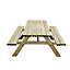 Forest Garden Rectangular natural timber Picnic table with Large