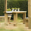 Forest Garden Refectory natural timber Wooden Rectangular Table