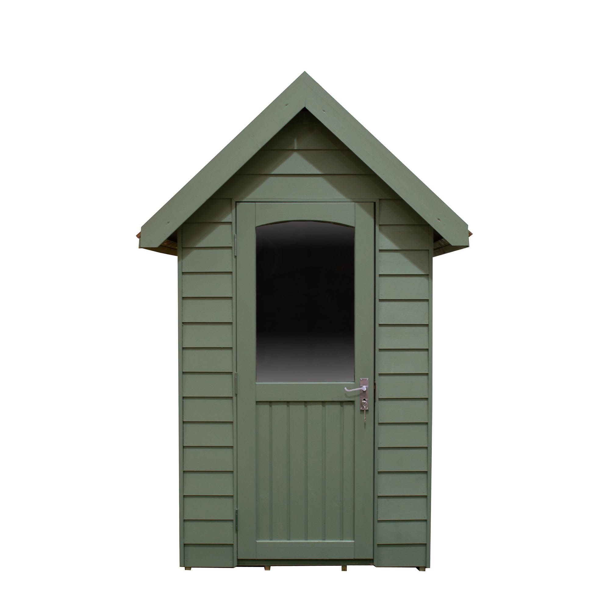 Forest Garden Retreat 6X4 Apex Pressure treated Overlap Green Shed with floor - Assembly service included