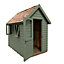 Forest Garden Retreat 8x5 Apex Pressure treated Overlap Green Shed with floor - Assembly service included
