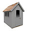 Forest Garden Retreat 8x5 ft Apex Grey Wooden Shed with floor & 2 windows - Assembly service included
