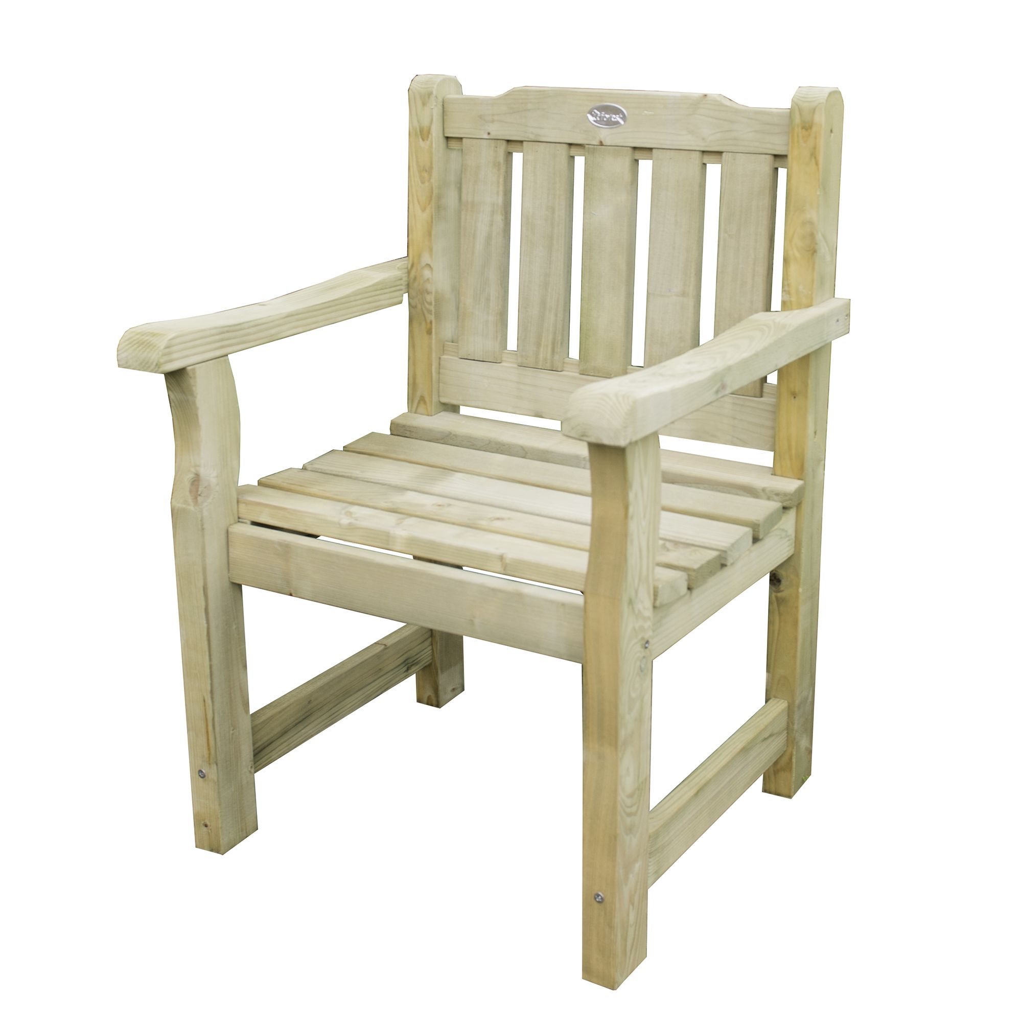 Forest Garden Rosedene Natural Timber Wooden Chair