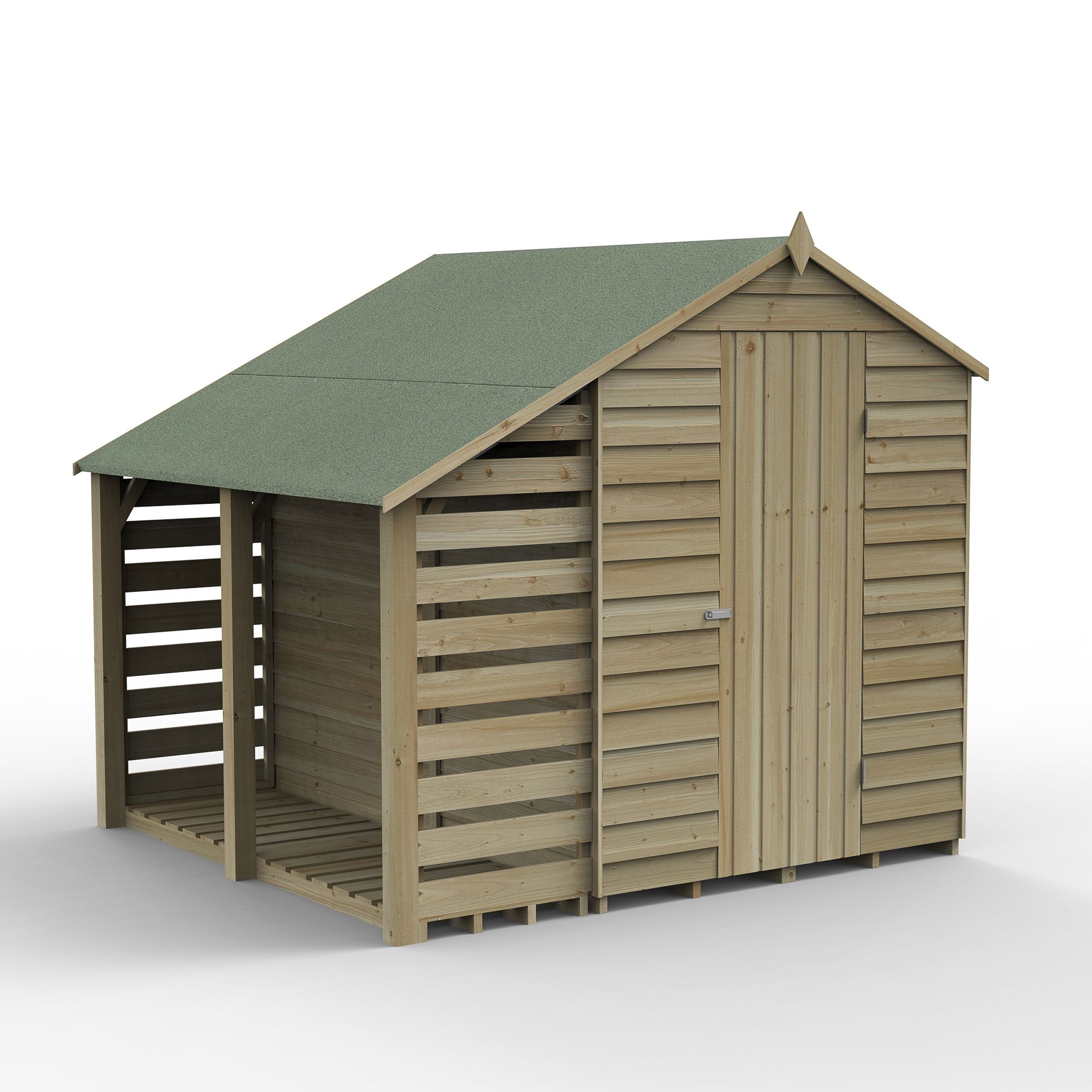 Forest Garden Shed 7x5 ft Apex Overlap Wooden Shed with floor | DIY at B&Q