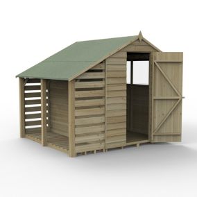 Forest Garden Shed 7x5 ft Apex Wooden Shed with floor & 2 windows