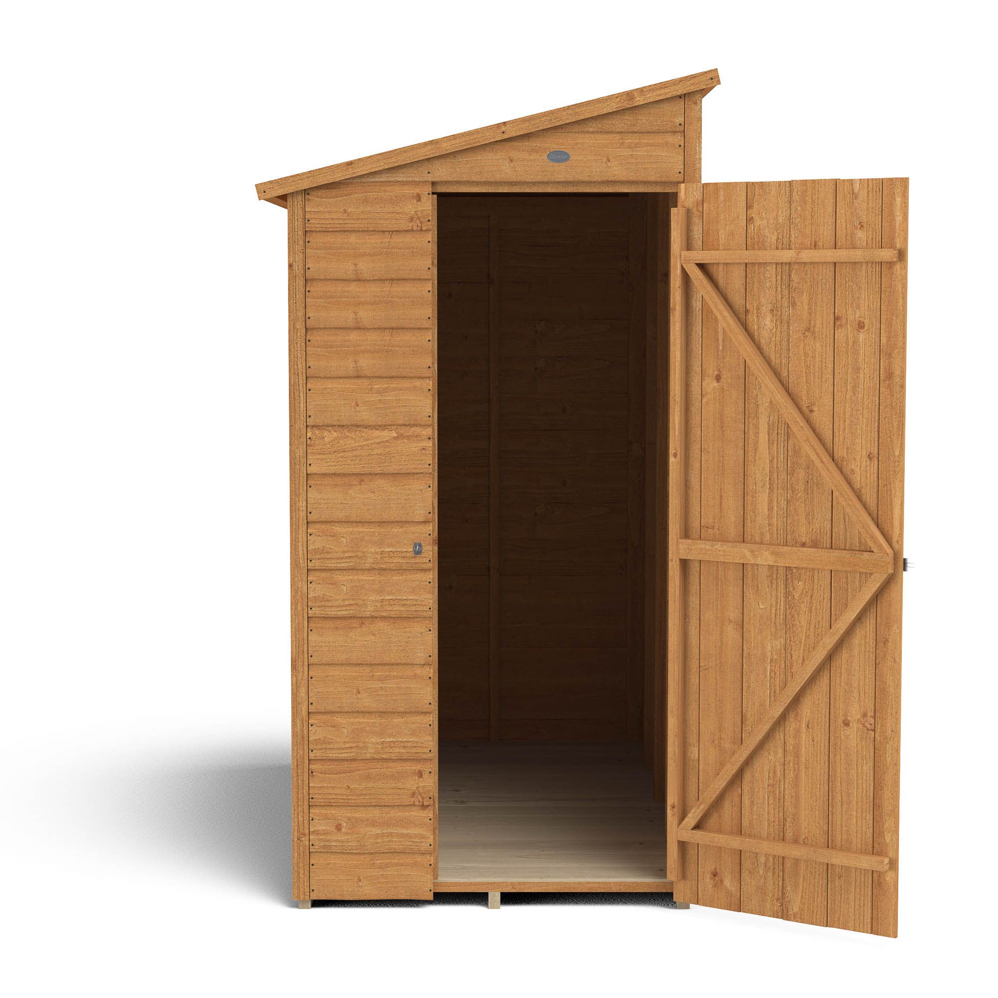 Forest Garden Shiplap 6x3 ft Pent Wooden Shed with floor - Assembly service included