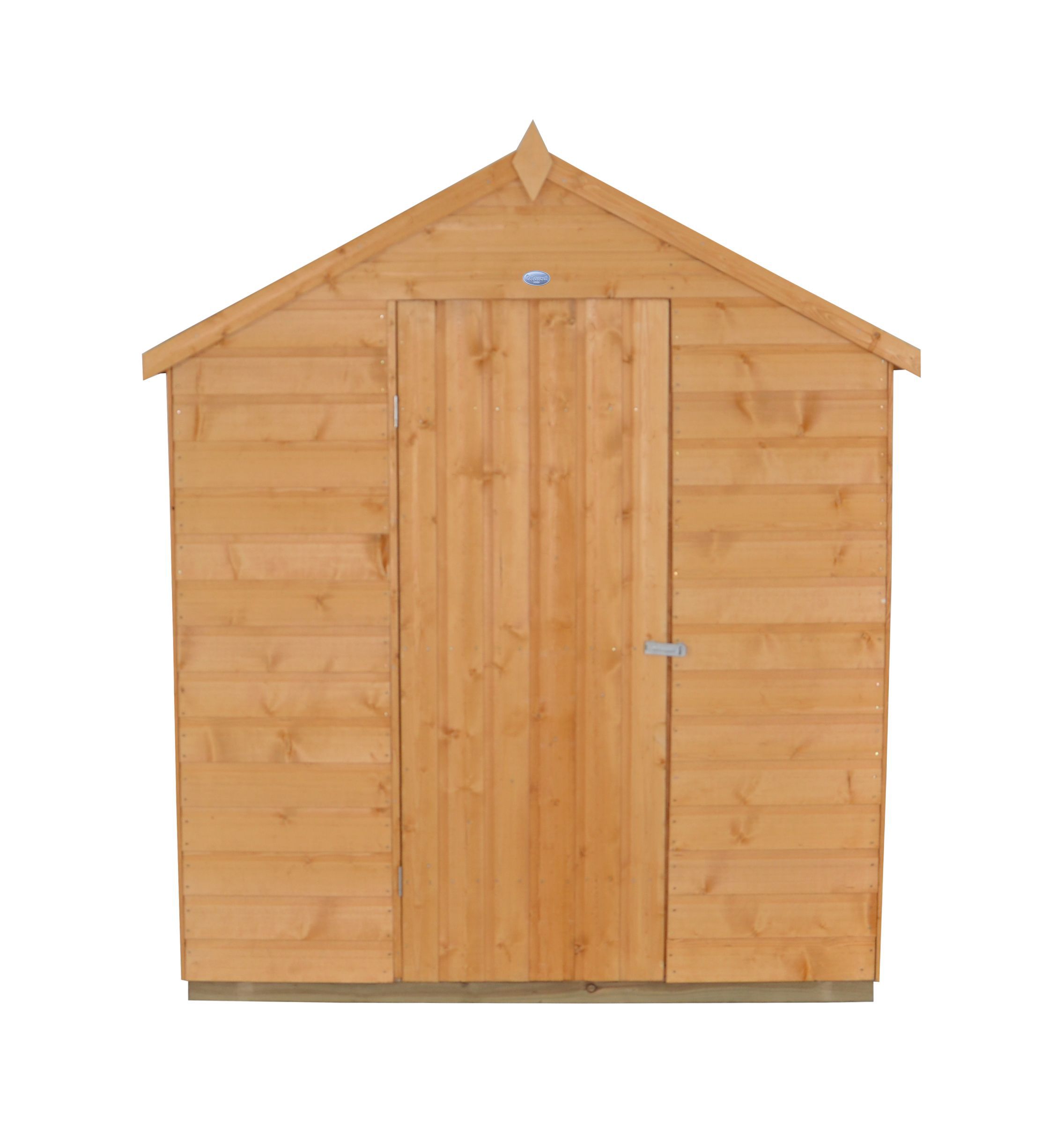 Forest Garden Shiplap 8x6 ft Apex Wooden Dip treated Shed with floor & 2 windows (Base included) - Assembly service included