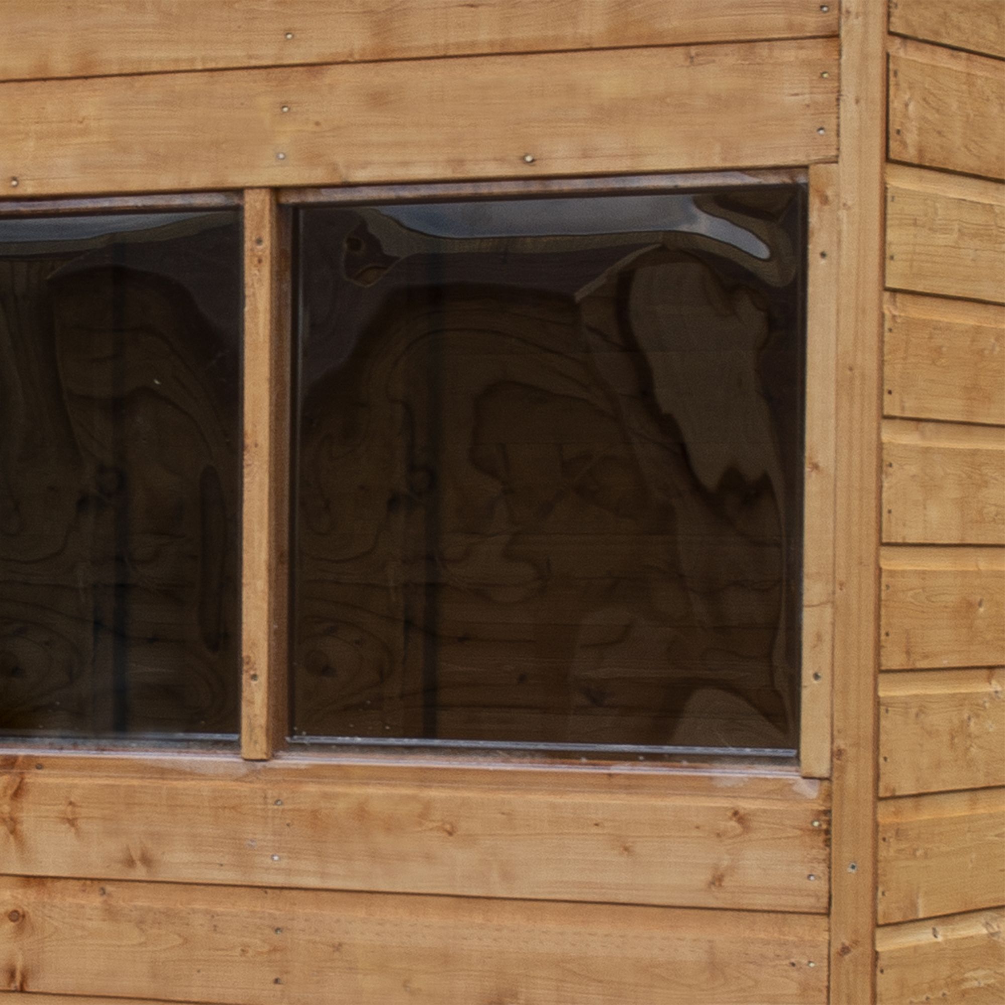 Forest Garden Shiplap 8x6 ft Apex Wooden Shed with floor & 2 windows (Base included) - Assembly service included